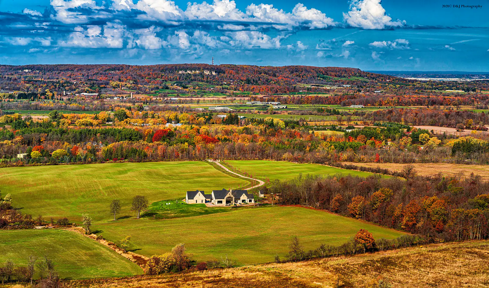 View over north Burlington from the Niagara Escarpment at Mount Nemo