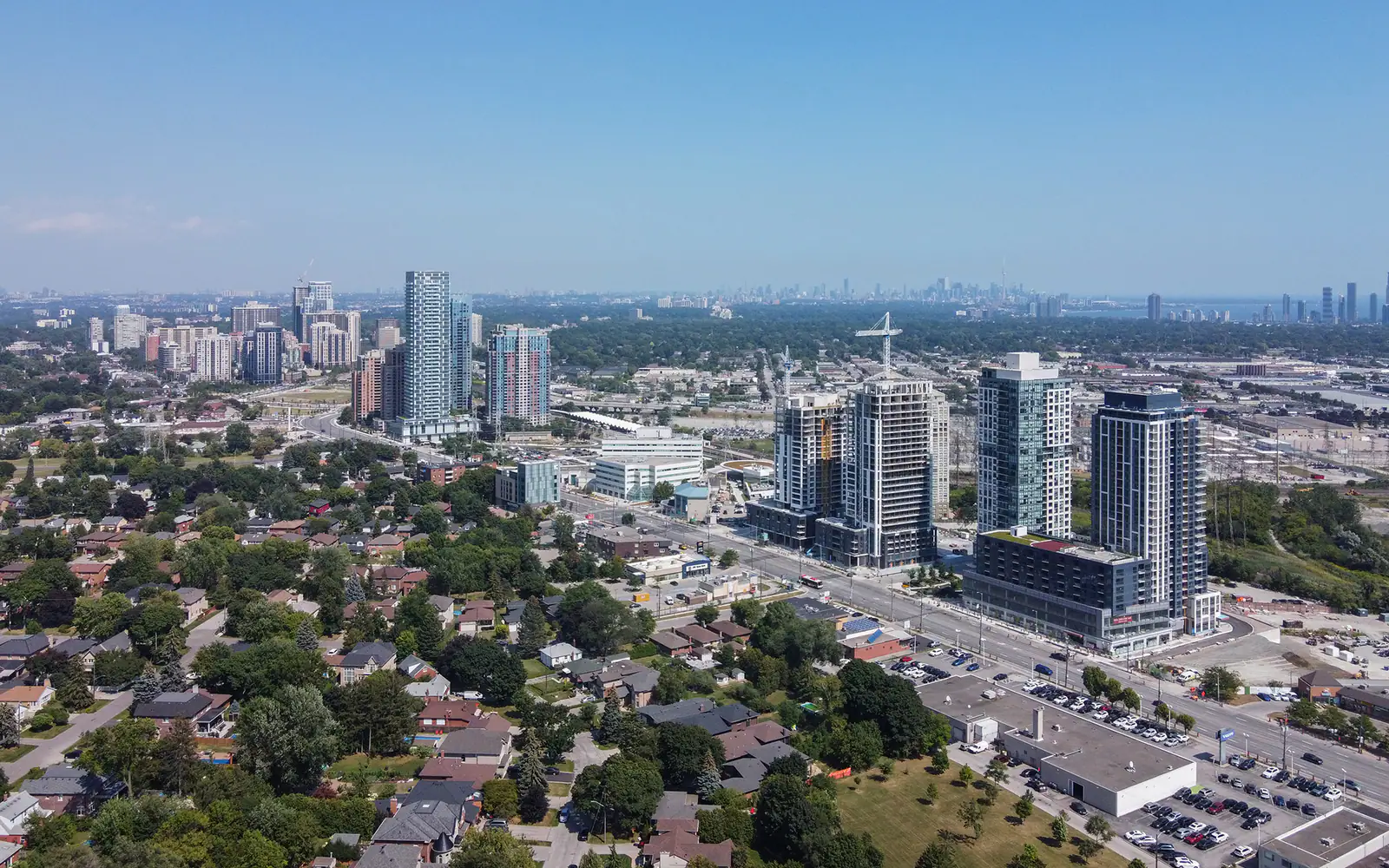 Aerial view of Islington–City Centre West in Etobicoke