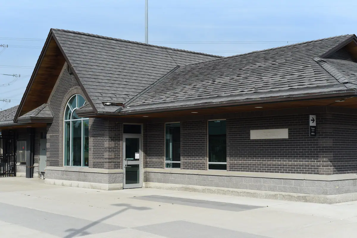The Lisgar GO Station building in Mississauga