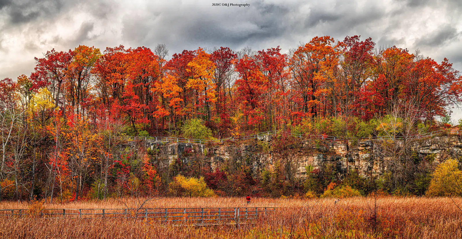 Autumn colours on the Niagara Escarpment at Kerncliff Park in Tyandaga, Burlington